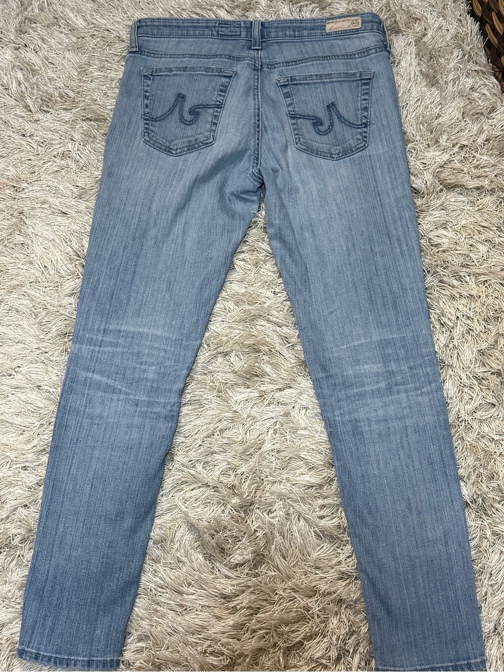AG Straight Leg Jeans The Stevie Ankle Distressed Light Wash Size 27 - Picture 3 of 16